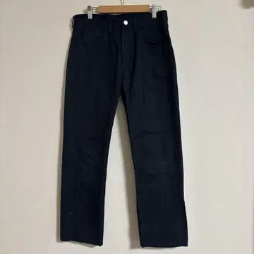 Blue label S 남성/여성용 다크 블루 부츠컷 플레어 데님