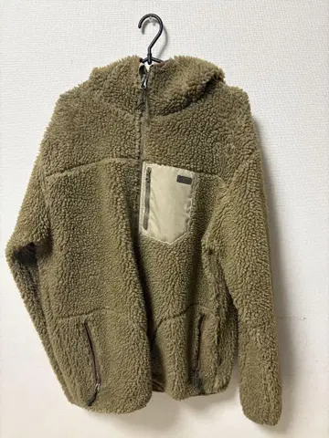 빌라봉 플리스 자켓 올리브색 후드 부착