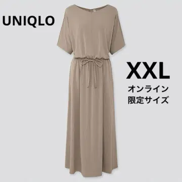 UNIQLO 저지 웨스트 개더 원피스 5부 소매
