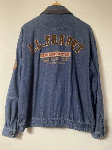 90s 빈티지 데님 바시티 자켓 Jean Louis Fradet