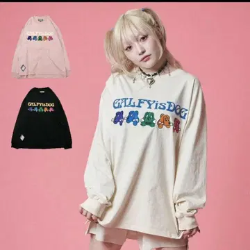GALFY (갈피) GALFYisDOG 롱 Tee 화이트 대형견
