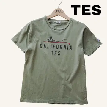 TES 엔드리스 써머 스컬 티셔츠, 가로 스타일, 카키색, S