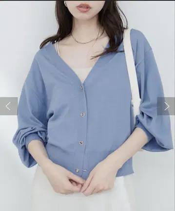 내추럴 꾸뛰르 UV 접촉 냉감 아일렛 바 가디건 미사용 새상품