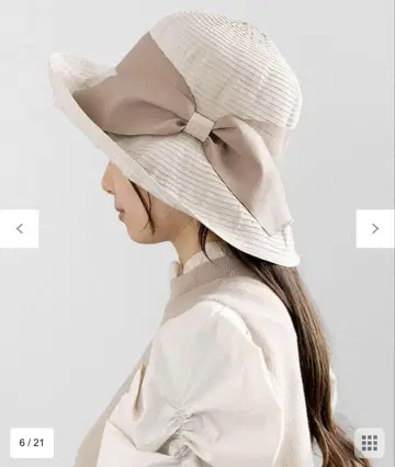 TOCCA GROSGRAIN 리본 HAT 베이지 토카