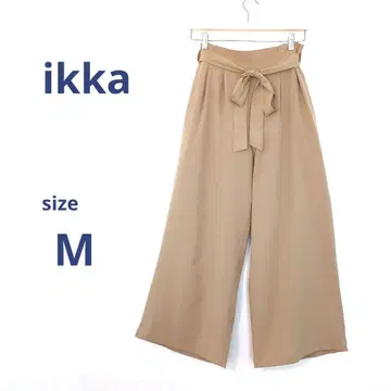 새상품급 / 이카 lkka 베이지 허리 리본 와이드 팬츠 M 사이즈