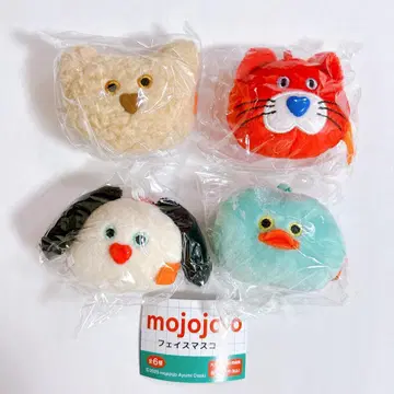 mojojojo 페이스 마스코트 4점, 고양이, 병아리, 강아지, 곰
