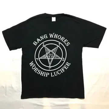 펜타그램 BANG WHORES 티셔츠 L 악마 사타닉 오컬트