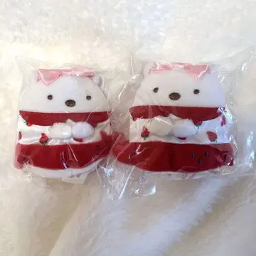 스미코구라시 사쿠마 딸기밀크 손바닥 봉제인형 시로쿠마 2세트