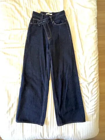 MOUSSY 청바지 CROSS WAIST WIDE STRAIGHT