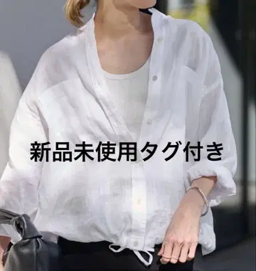프렌치 린넨 드로스트 셔츠 프레임워크 화이트