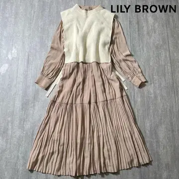 LILY BROWN 니트 베스트 레이어드 원피스
