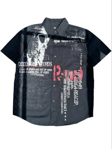 graphics design snap button shirt
