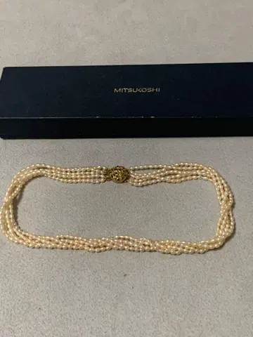 MITSUKOSHI 담수 펄 5연 목걸이