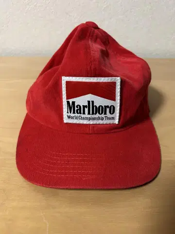 [미사용] Marlboro 말보로 코듀로이 캡 빨간색