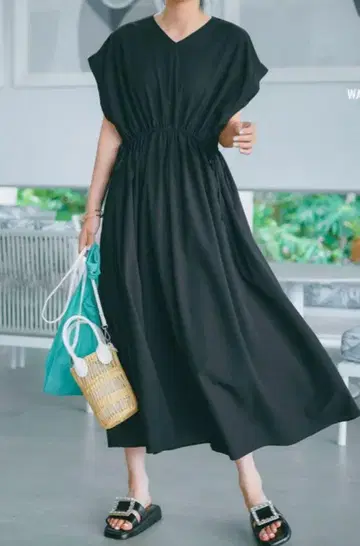 허리 드로스트 원피스