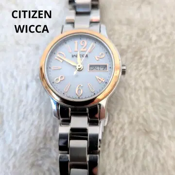 시티즌 wicca E001-R006703 라운드 페이스 쿼츠 손목시계