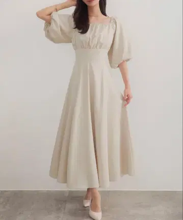 2way 린넨 혼방 플레어 원피스 CENEA