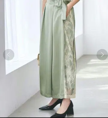 루일 에 부티크 와이드 팬츠 RUIRUE BOUTIQUE 사이드 레이스