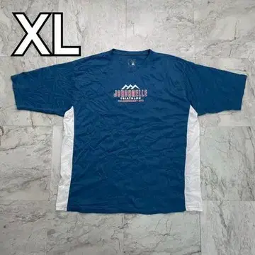 T셔츠 남성용 XL 트라이애슬론 기업 로고 블루 레슬리 조던