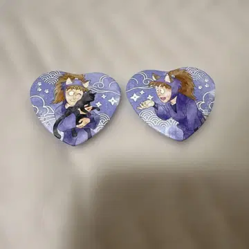 닌타마 란타로 난자타운 하트 모양 캔뱃지 후와 라이조 하치야 사부로