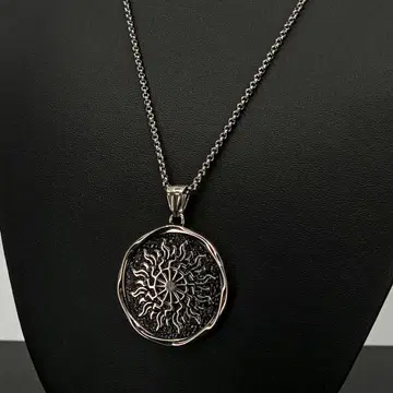 빈티지 실버 목걸이 펜던트 바이킹