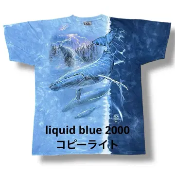 liquid blue 00년대 고래 썬더 티셔츠 리퀴드 블루