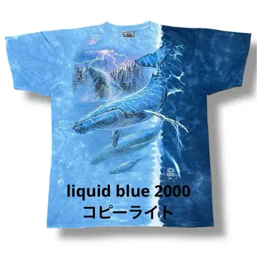 liquid blue 00년대 고래 썬더 티셔츠 리퀴드 블루