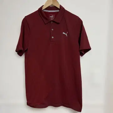 PUMA 푸마 골프 반팔 피케 셔츠 남성용 M L 골프 버건디