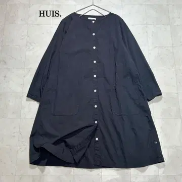 HUIS. 엔슈 직물 코드 레인 원피스 셔츠 원피 긴팔 Free