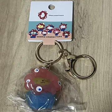 산리오 먝먝 클리어 키링 폼폼푸딩