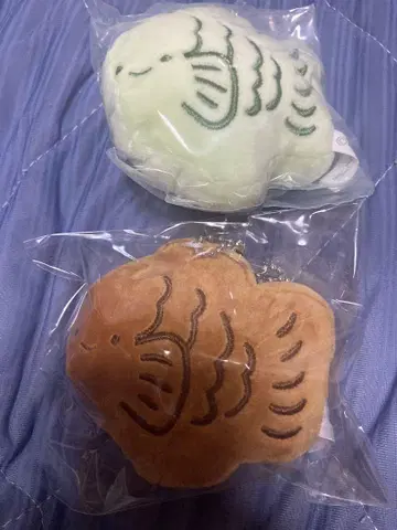 2개 닛코리노 일본 과자 봉제 인형 붕어빵