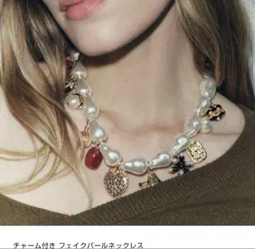 2025 새상품 ZARA 자라 참 모조 진주 목걸이 초커