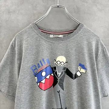 BALLY 발리 프린트 티셔츠 L 상당 그레이