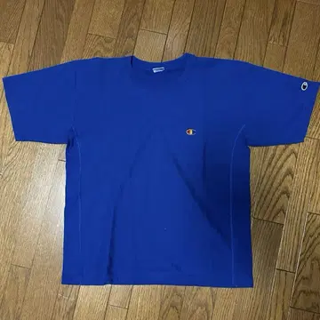 Champion 리버스 웨이브 티셔츠 블루 L