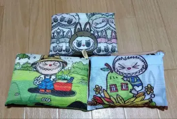 LABUBU 라부부 팝마트 빅 에코백 접이식 3개 세트