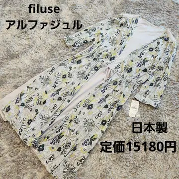 당일 발송 새상품 filuse 알파쥬르 꽃무늬 5부 소매 가디건 일본제