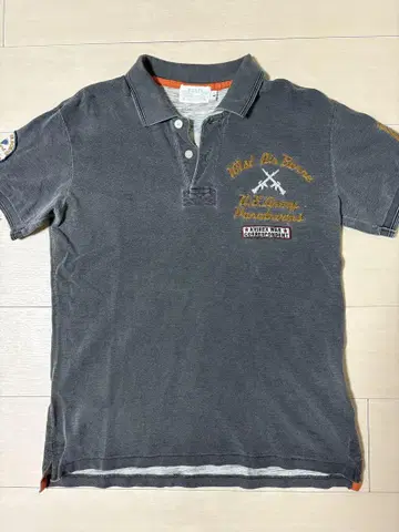 AVIREX 101st Airborne Division 피케 셔츠 그레이