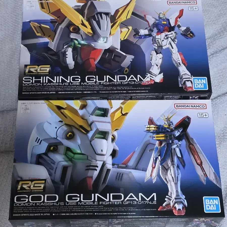 RG GOD GUNDAM & SHINING GUNDAM セット RG Shining Gundam and God Gundam models