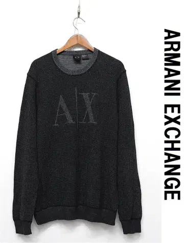 E524/ARMANI EXCHANGE 스웨터 로고 XL 그레이 가을/겨울