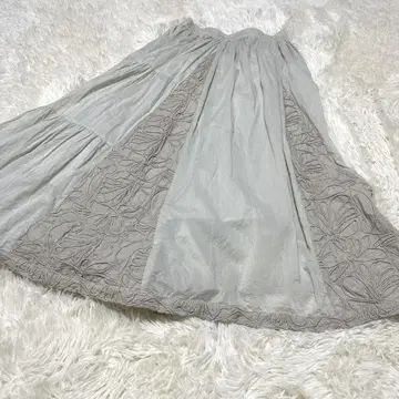 에스닉 스커트 인도 면 플레어 스커트 맥시 길이 아즈노우아즈