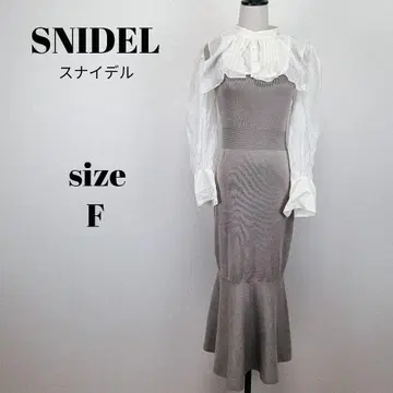 [ a1864 ] SNIDEL 새상품급 니트 도킹 원피스 머메이드 F