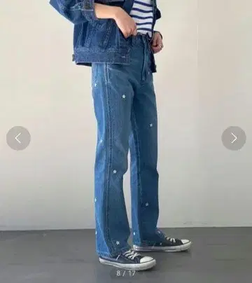 Wrangler 랭글러 플레어 청바지 플라워 자수 beauty&youth