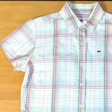Lacoste 반팔 체크 셔츠