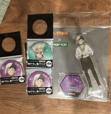 Dr. STONE 로손100 아크릴 스탠드 아사기리 겐 캔뱃지 센쿠
