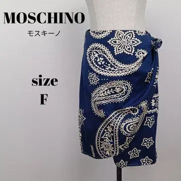 [ a1866 ] 모스키노 새상품급 빈티지 반다나 패턴 랩 스커트 F