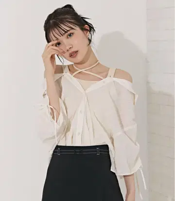 REDYAZELL 레이디 아젤 멀티 WAY 뷔스티에 x 시어 셔츠
