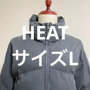 HEAT 다크 그레이 다운 자켓 볼륨 타입