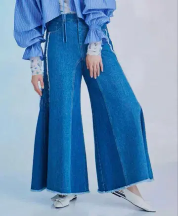 POPPY 와이드 플레어 데님 팬츠
