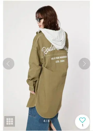 새상품 RODEO CROWNS 후드 셔츠 원피스
