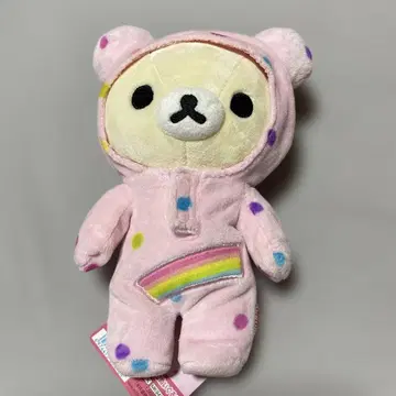 리락쿠마 모아모아 봉제 인형 코리락쿠마 해피 레인보우